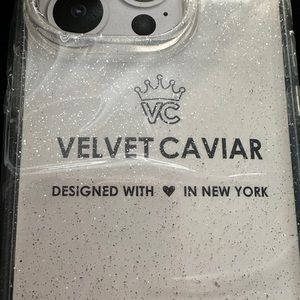 NWT Velvet Caviar Clear Glitter Case for iPhone 14 Pro